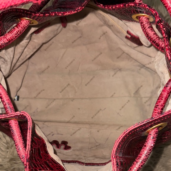 Brahmin Belinda Melbourne Red Crocodile-Embossed Women's Bag medium / large - Picture 9 of 15